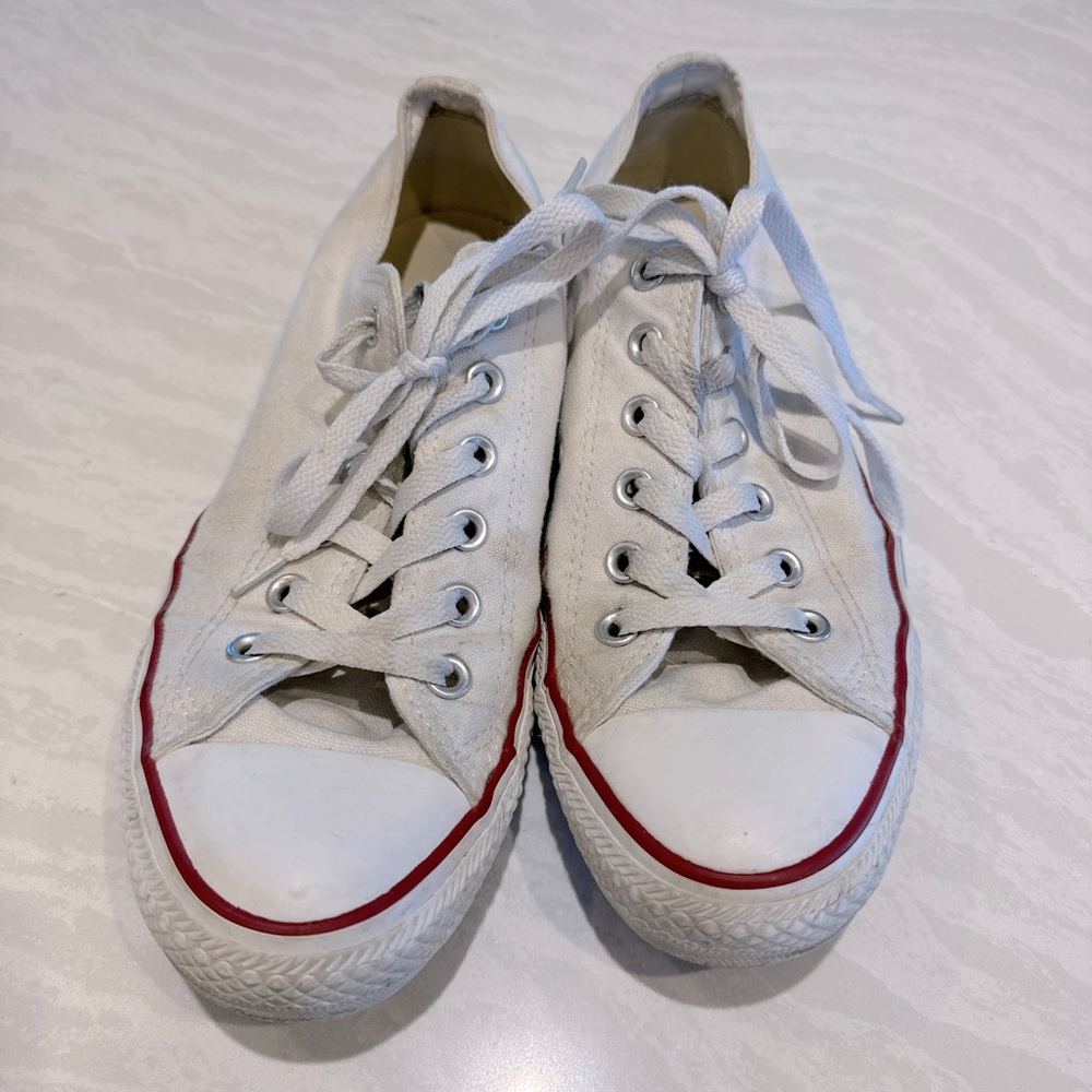 White Converse trainers